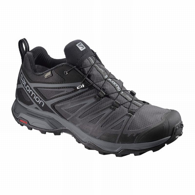 Chaussures De Randonnée Salomon Homme Noir - Salomon X ULTRA 3 WIDE GORE-TEX - France (7845-NRHIJ)